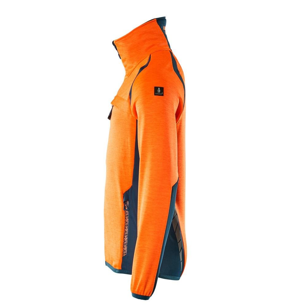 Pulover din lână cu jachetă din microfleece cu fermoar