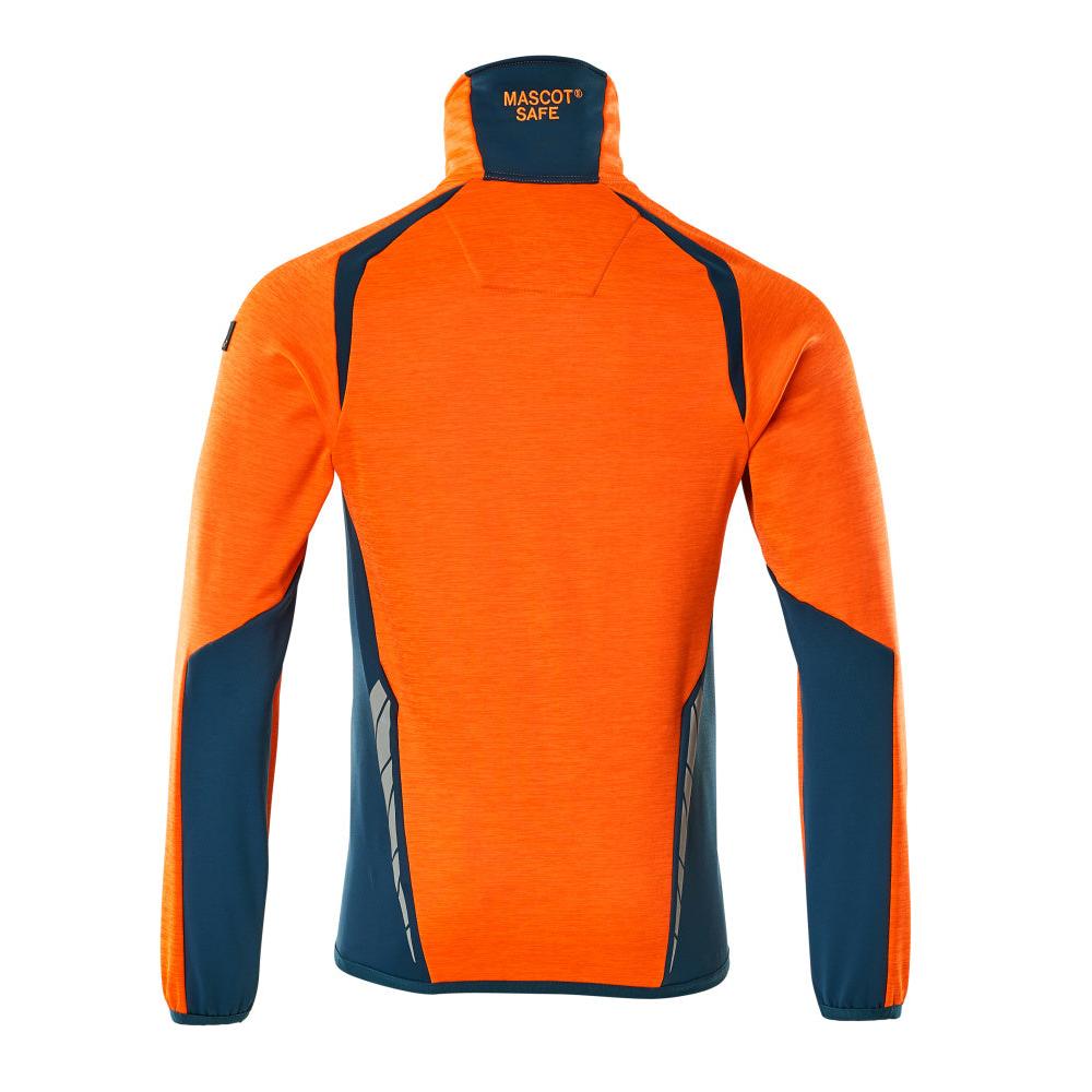 Pulover din lână cu jachetă din microfleece cu fermoar