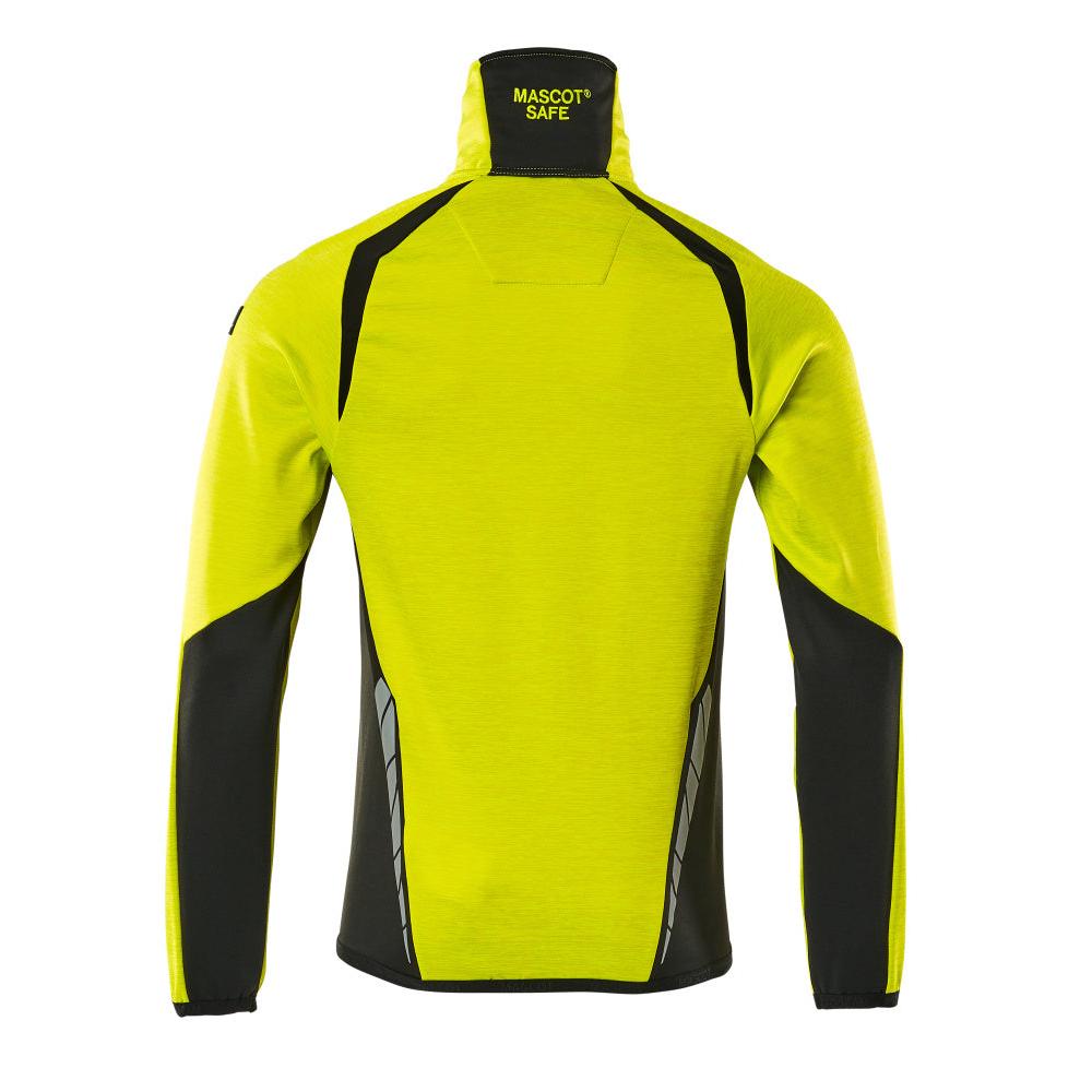 Pulover din lână cu jachetă din microfleece cu fermoar