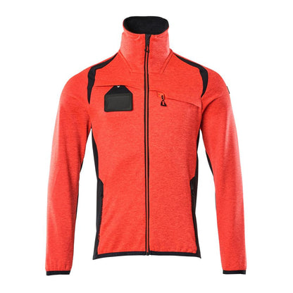 Pulover din lână cu jachetă din microfleece cu fermoar