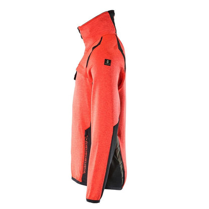 Pulover din lână cu jachetă din microfleece cu fermoar