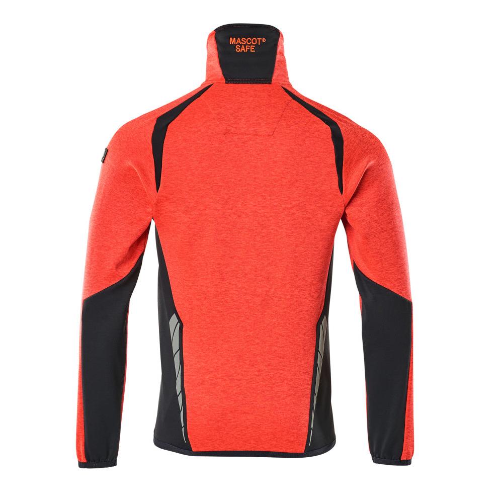 Pulover din lână cu jachetă din microfleece cu fermoar