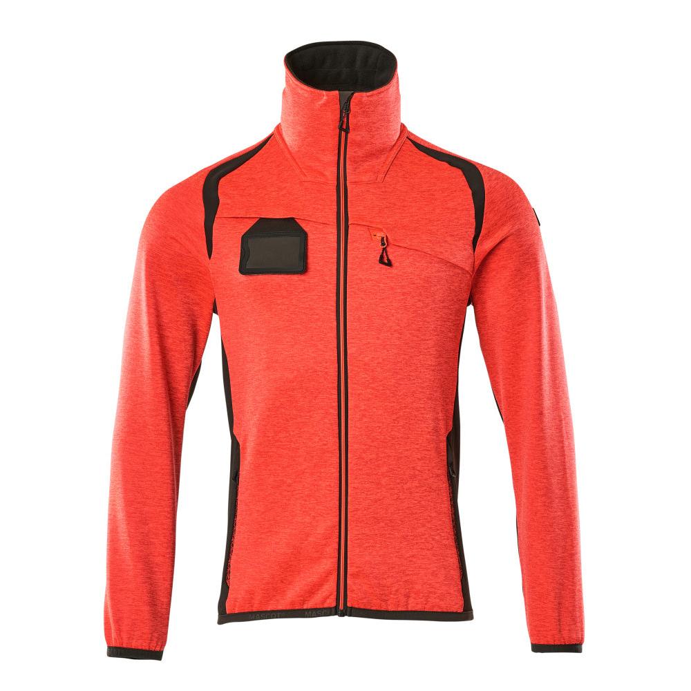 Pulover din lână cu jachetă din microfleece cu fermoar
