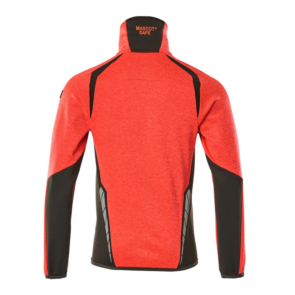 Pulover din lână cu jachetă din microfleece cu fermoar