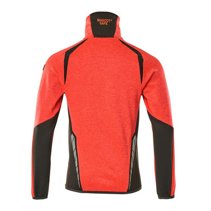 Pulover din lână cu jachetă din microfleece cu fermoar