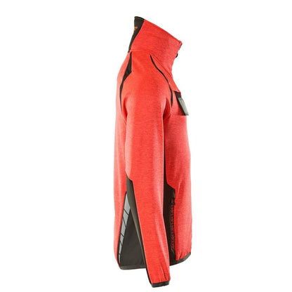 Pulover din lână cu jachetă din microfleece cu fermoar