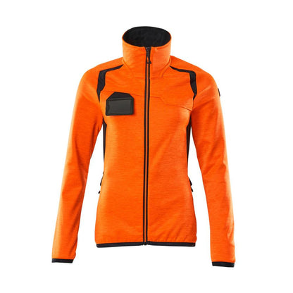Pulover din lână cu fermoar, jachetă de damă din microfleece
