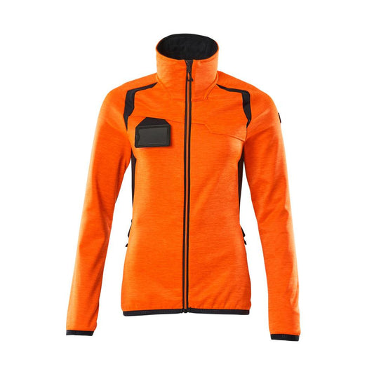 Pulover din lână cu fermoar, jachetă de damă din microfleece