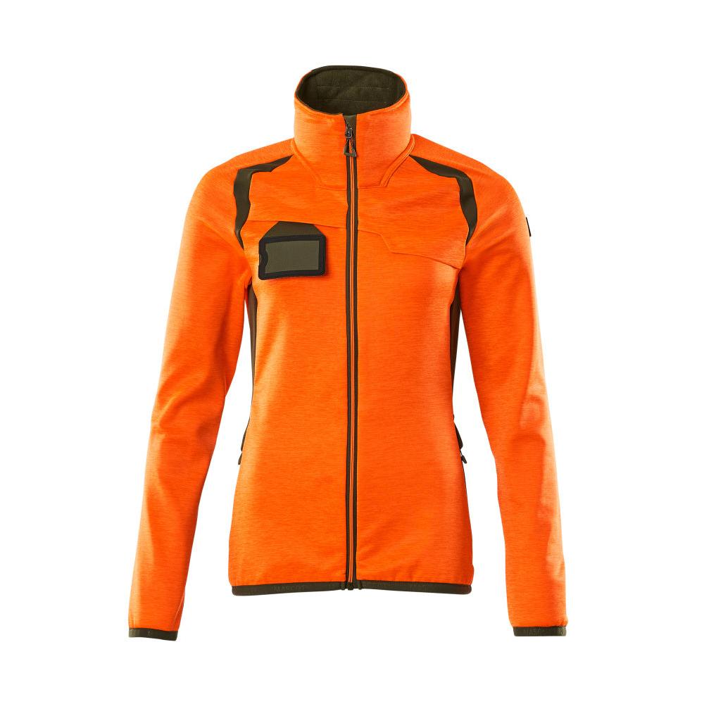 Pulover din lână cu fermoar, jachetă de damă din microfleece