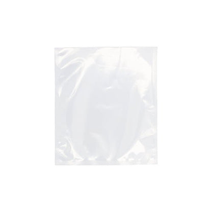 Un plic clar, dreptunghiular Starpak 100 cu margine sigilată (PA/PE transparent) de la Starpak, ideal pentru aparatele de vidat cu cameră, este gol cu margini sigilate, ilustrat pe un fundal simplu alb.