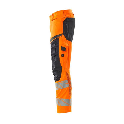 Pantaloni cu buzunare pentru genunchi, pantaloni cu inserții elastice