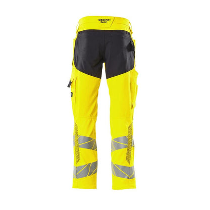 Pantaloni cu buzunare pentru genunchi, pantaloni cu inserții elastice