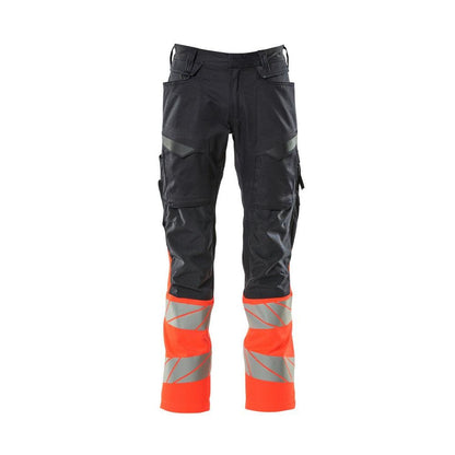 Pantaloni cu buzunare pentru genunchi, pantaloni cu inserții elastice