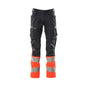 Pantaloni cu buzunare pentru genunchi, pantaloni cu inserții elastice