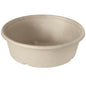 Ein Classic Bowl 900 ml - unbeschichtet Braun Bagasse von Duni GmbH (194x194x53 mm, Packung mit 40 Stück), hergestellt aus umweltfreundlichem Material, wird leer vor einem weißen Hintergrund als umweltfreundliches Einweggeschirr gezeigt.