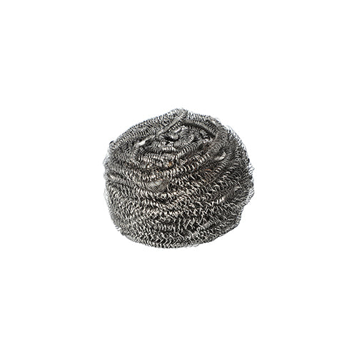 Curățătorul spiralat Starpak, oțel inoxidabil Ø 7,5 cm · 6 cm, zgârietură (8 bucăți) curăță eficient petele încăpățânate de pe oale și tigăi. Reprezentat pe un fundal alb simplu.