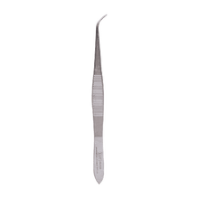 Pensetă chirurgicală fină, curbată, de 11 cm