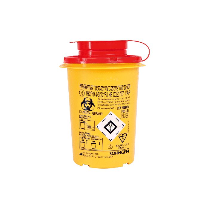 Kanülenabwurfbehälter PSB rund 0,6 Liter