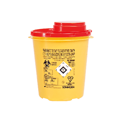 Kanülenabwurfbehälter PSB rund 1,5 Liter