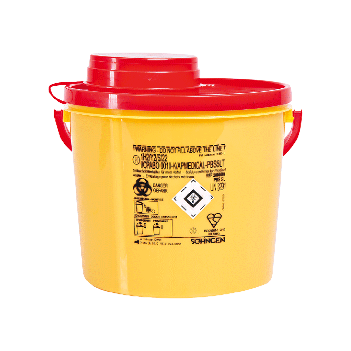 Kanülenabwurfbehälter PSB rund 5 Liter