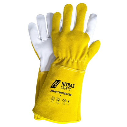NITRAS WELDER PRO, manusi de sudura, ocru/gri