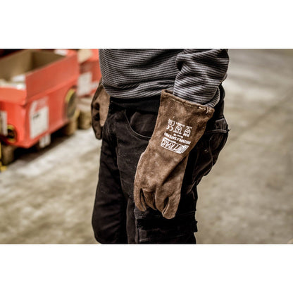NITRAS SAFE PRO, mănuși de sudură, maro, EN 388, EN 12477 piele despicată | Pachet (12 perechi)
