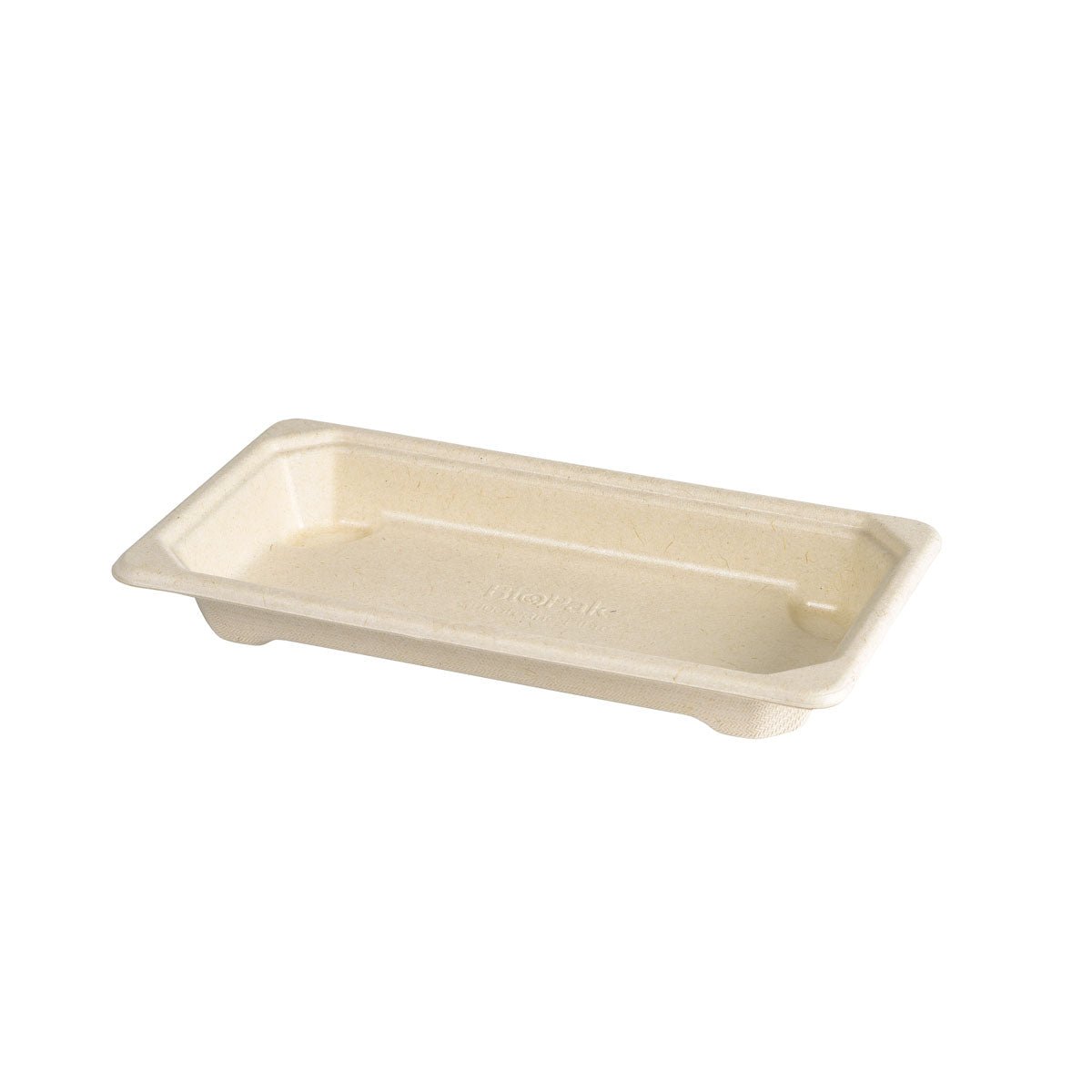 Tava Duni GmbH Sushi & Deli Slim Short 165x92x22mm, maro, acoperită cu PLA, din bagasă, ecologică și ideală pentru servirea alimentelor. Disponibilă în pachet de 100 de bucăți.