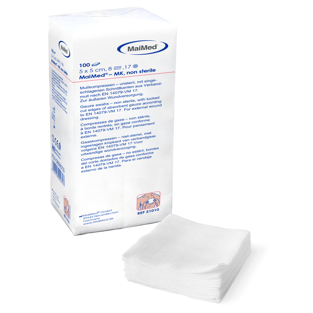 MaiMed-MK-comprese din tifon nelsteril de 100 bucăți/sac de hârtie