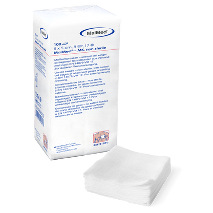 MaiMed-MK-comprese din tifon nelsteril de 100 bucăți/sac de hârtie
