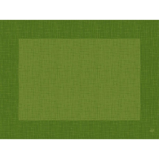 Die Bio-Dunicel-Sets 30x40 Linnea Blattgrün von Duni GmbH sind umweltfreundliche Tischsets in zartem Hellgrün mit dunkelgrünem Rand und dezenter Kreuzstruktur - ideal für stilvolle Tische. Packung mit 100 Stück.