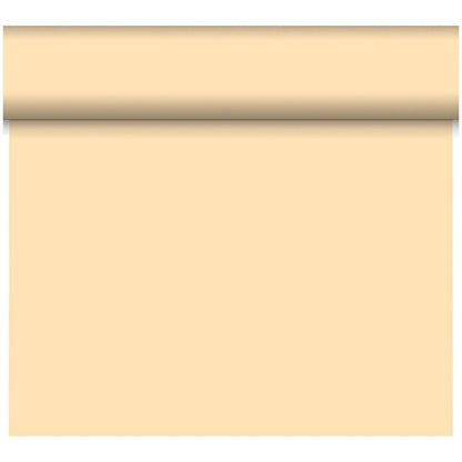 Das Bio-DC-Tete a Tete 0,4x24m von Duni GmbH wird als leere beige Schriftrolle mit einem etwas dunkleren gerollten oberen Rand dargestellt. Hergestellt aus biologisch abbaubarem Material, hat dieses umweltfreundliche Produkt keinen sichtbaren Text oder Markierungen auf weißem Hintergrund.