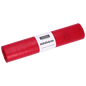 Un rolă de saci de gunoi EMIL DEISS KG (GmbH + Co.) DEISS 21070, 700x1100 mm Tip 60 roșu, rolă cu 25 de bucăți și etichetă albă cu "DEISS Sacii de gunoi" și informații de reciclare, se află pe un fundal alb.