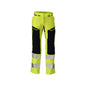Pantaloni, femei, DIAMOND, buzunare pentru genunchi, pantaloni elastici Multisafe, hi-vis galben/negru-albastru