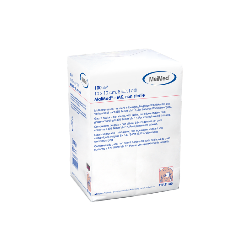MaiMed-MK-comprese din tifon nelsteril de 100 bucăți/sac de hârtie