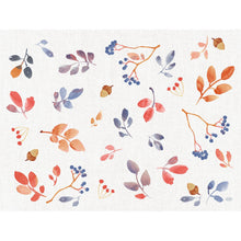 Ein aquarelliertes Herbstlaub-, Beeren- und Eichelmuster im herbstlichen Farbverlauf ziert die Duni GmbH Papier-Tischsets 30x40cm Autumn Gradient (Packung 250 Stück)-ideal für eine charmante Tischdekoration.