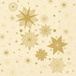 Aduceți eleganță fiecărei sărbători cu șervețelele Duni GmbH 33x33 3 straturi 1/4 Stargazing Cream (pachet de 250 bucăți): Cu fundalul lor bej și formele geometrice de stele aurii, aceste șervețele oferă mesei dumneavoastră un decor festiv decorativ.