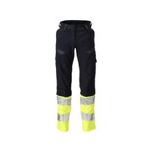 Pantaloni, femei, DIAMOND, buzunare pentru genunchi, pantaloni stretch Multisafe, negru albastru/galben hi-vis