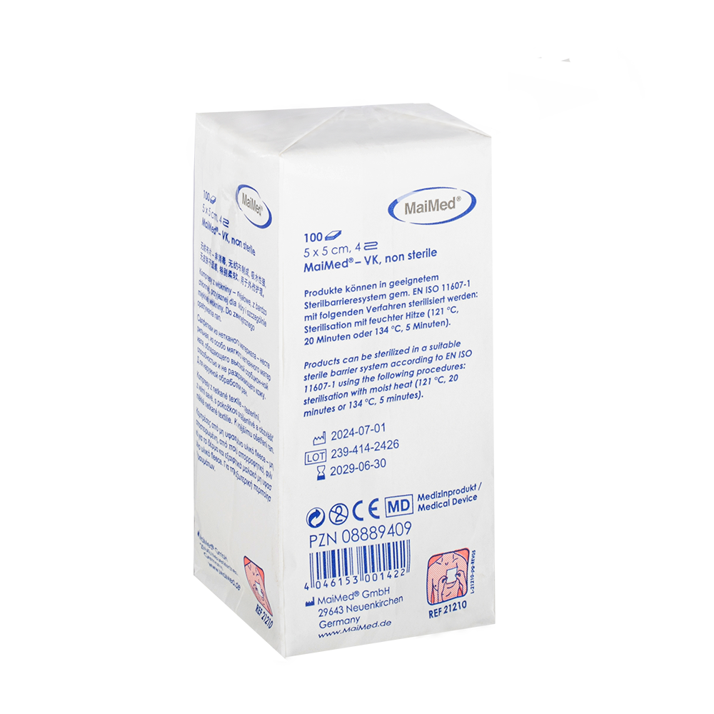 MaiMed-VK comprese din lână nesterilă de 100 bucăți/sac de hârtie