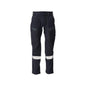 Pantaloni, buzunare pentru genunchi, pantaloni ULTIMATE STRETCH Multisafe, negru albastru/galben hi-vis