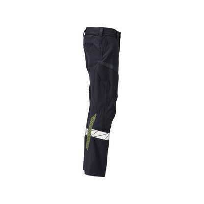Pantaloni, buzunare pentru genunchi, pantaloni ULTIMATE STRETCH Multisafe, negru albastru/galben hi-vis