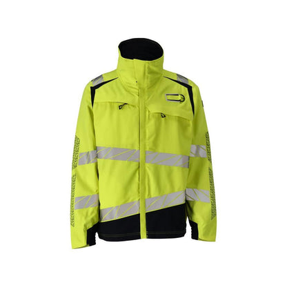 Jachetă, inserții elastice Jachetă de lucru Multisafe, hi-vis galben/negru-albastru