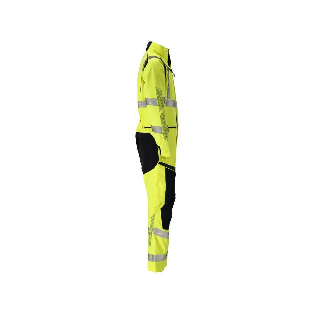 Salopetă, buzunare pentru genunchi, combinație de inserții elastice Multisafe, mare vizibilitate galben/negru-albastru