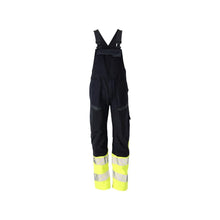 Salopete, buzunare pentru genunchi, inserții elastice Salopete Multisafe, negru albastru/galben hi-vis