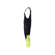 Salopete, buzunare pentru genunchi, inserții elastice Salopete Multisafe, negru albastru/galben hi-vis