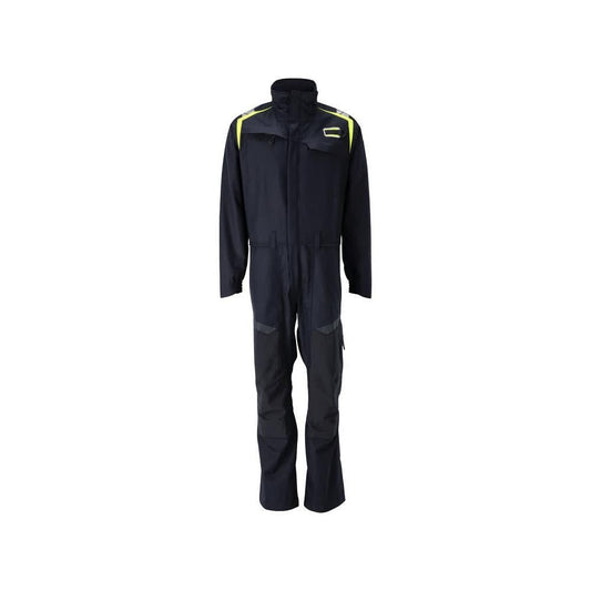 Per total, buzunare pentru genunchi, combinație de inserții elastice Multisafe, negru albastru/galben hi-vis