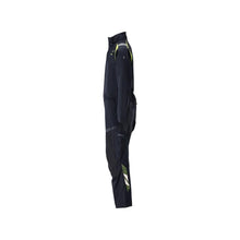 Per total, buzunare pentru genunchi, combinație de inserții elastice Multisafe, negru albastru/galben hi-vis