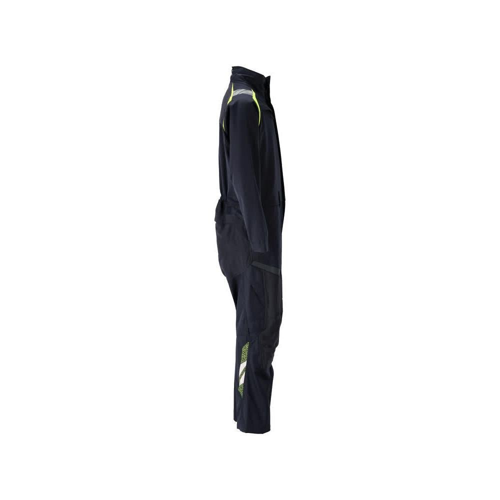Per total, buzunare pentru genunchi, combinație de inserții elastice Multisafe, negru albastru/galben hi-vis