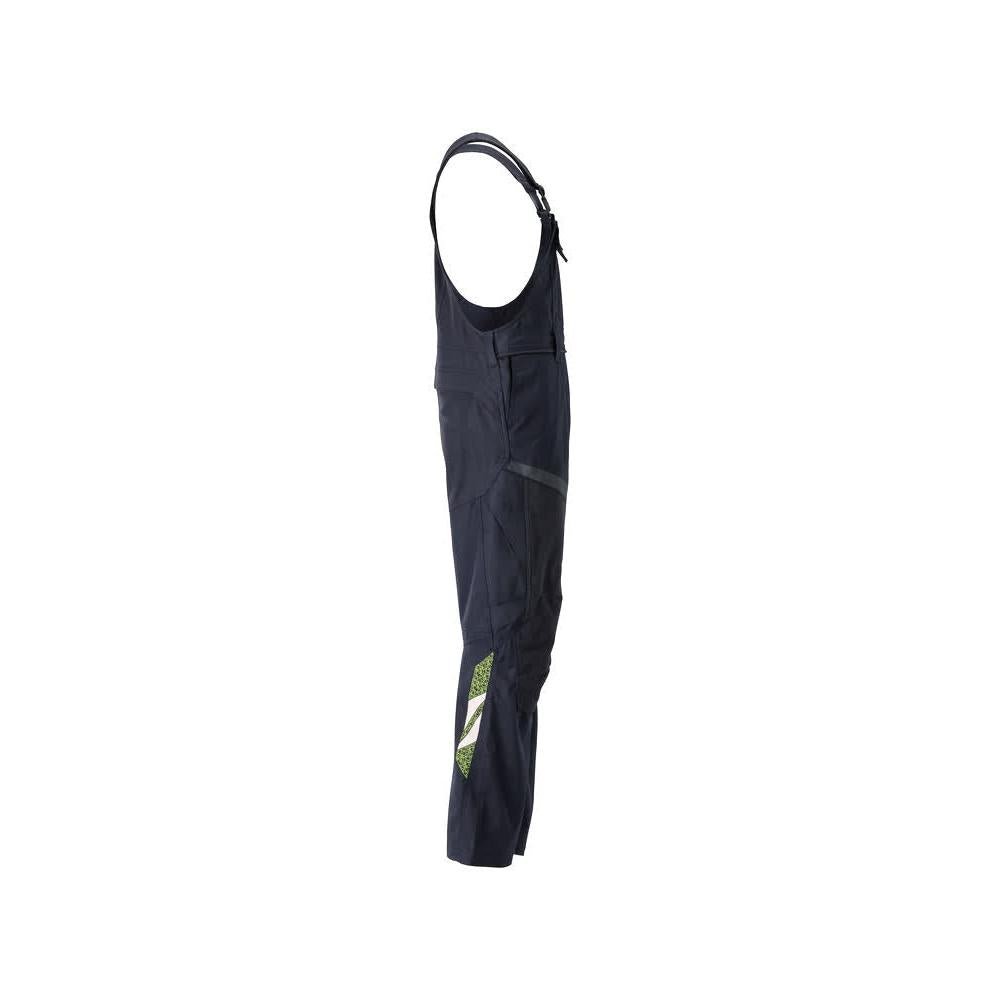 Salopete, buzunare pentru genunchi, inserții elastice Salopete Multisafe, negru albastru/galben hi-vis