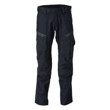 Pantaloni cu buzunare pentru genunchi, inserții elastice Pantaloni Multisafe, negru albastru/galben hi-vis