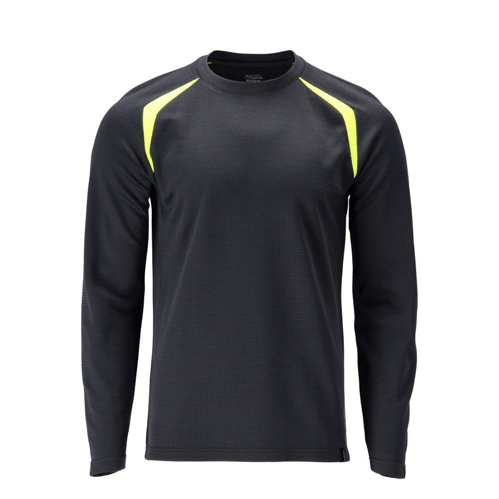 Tricou, maneca lunga, croire moderna Tricou Multisafe, negru albastru/galben hi-vis